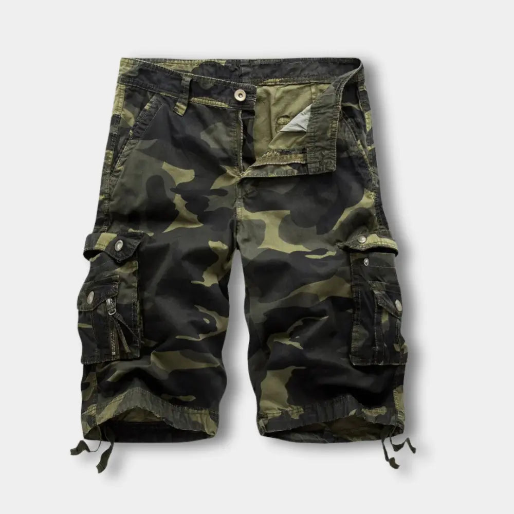 Cargoshorts med iøjnefaldende camouflamønster til mænd – Milo