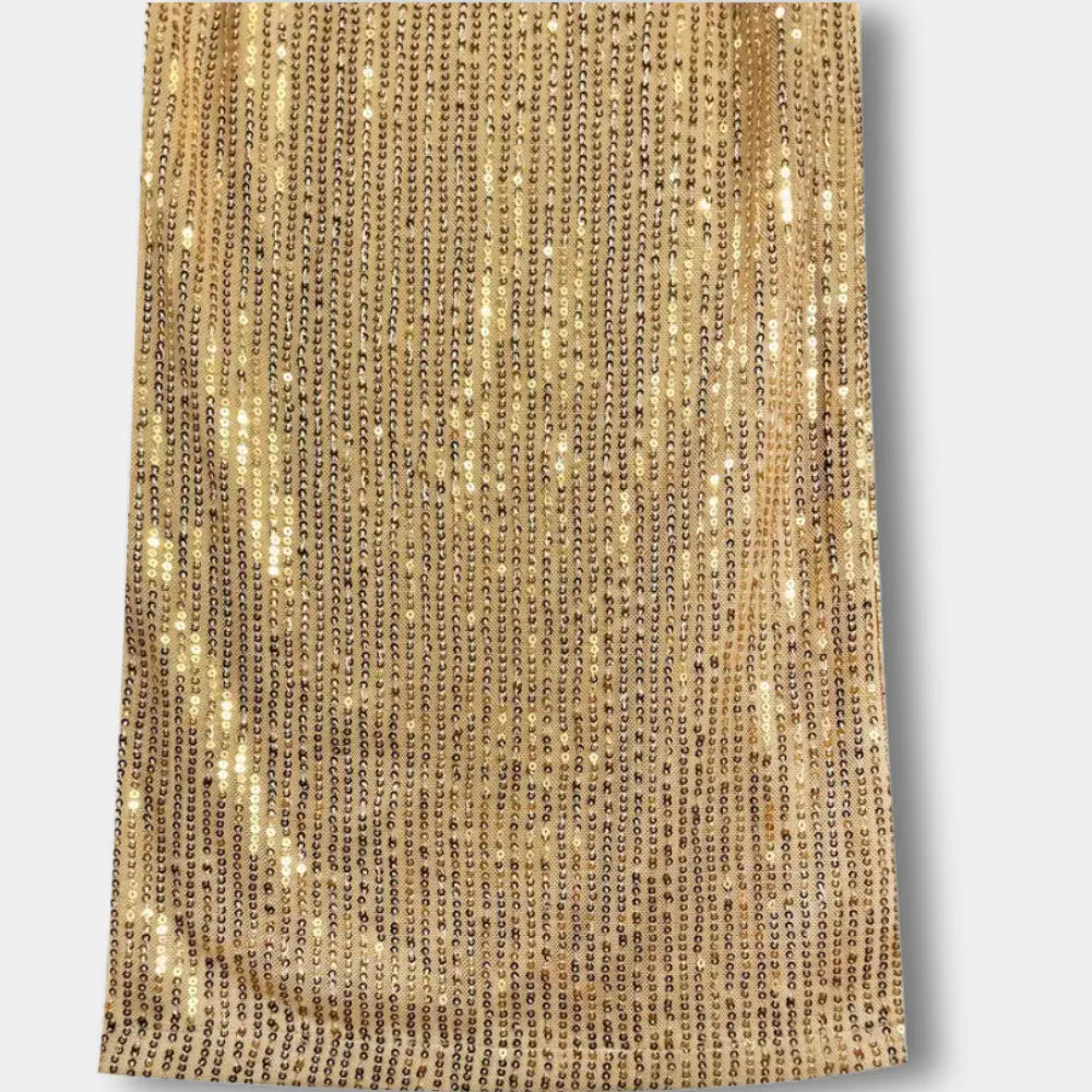 Ærmeløs jumpsuit med glitrende overflade til kvinder – Cecelia