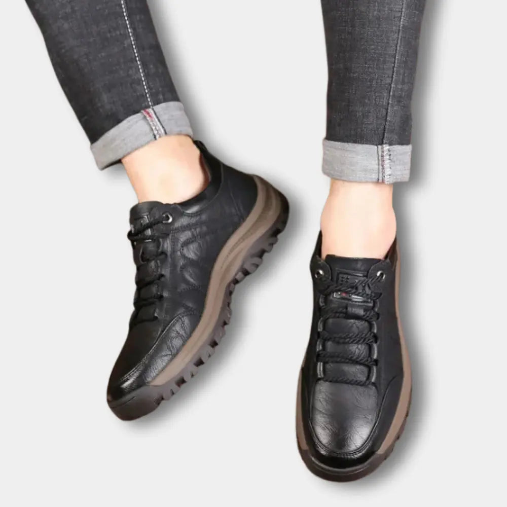 Udendørsstøvler med slidstærk sål og klassisk snørelukning til mænd – Jame