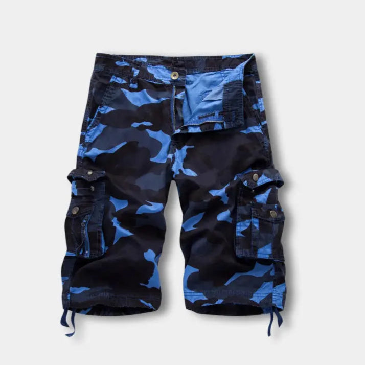 Cargoshorts med iøjnefaldende camouflamønster til mænd – Milo