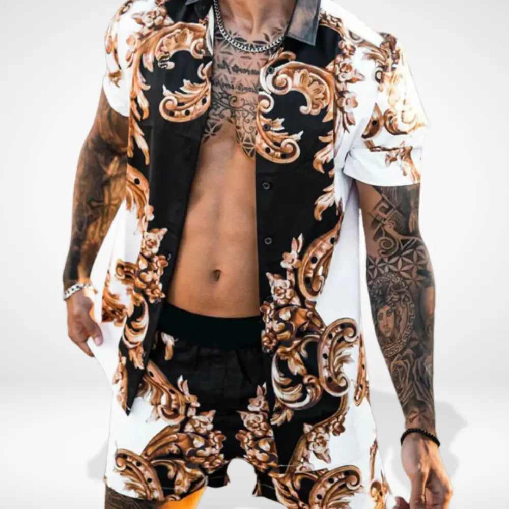 To-delt sæt med barokmønster til mænd – Leonard