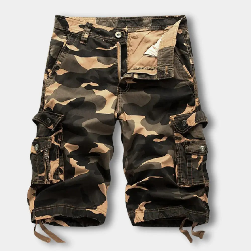 Cargoshorts med iøjnefaldende camouflamønster til mænd – Milo