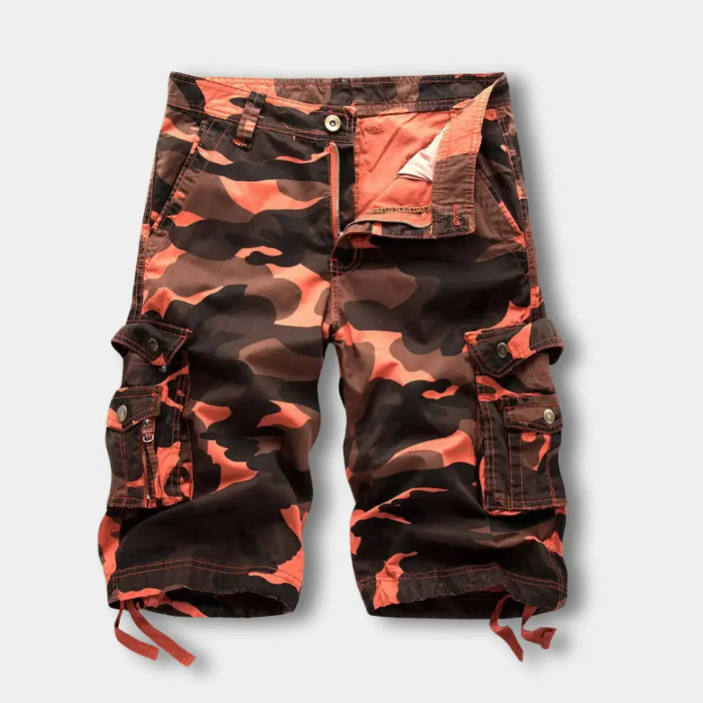 Cargoshorts med iøjnefaldende camouflamønster til mænd – Milo