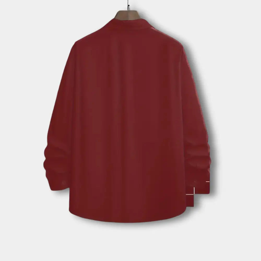 Herrebluse med klassisk krave og let struktur – Jamey