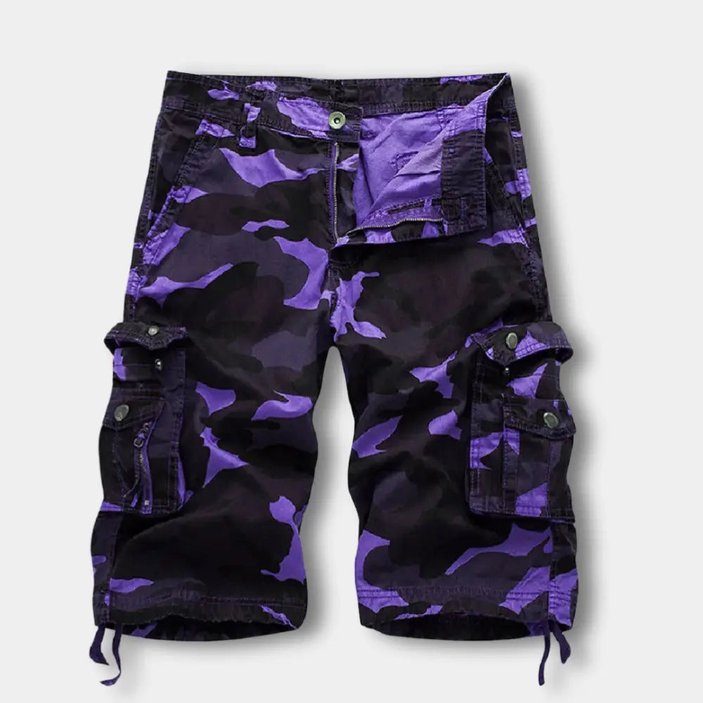 Cargoshorts med iøjnefaldende camouflamønster til mænd – Milo